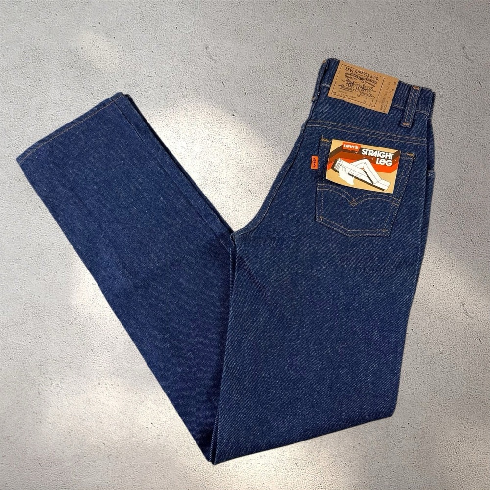 Vintage 80s Levi's Straight Leg Jeans 26x31 Deadstock 719-0217 USA Raw Denim NWT